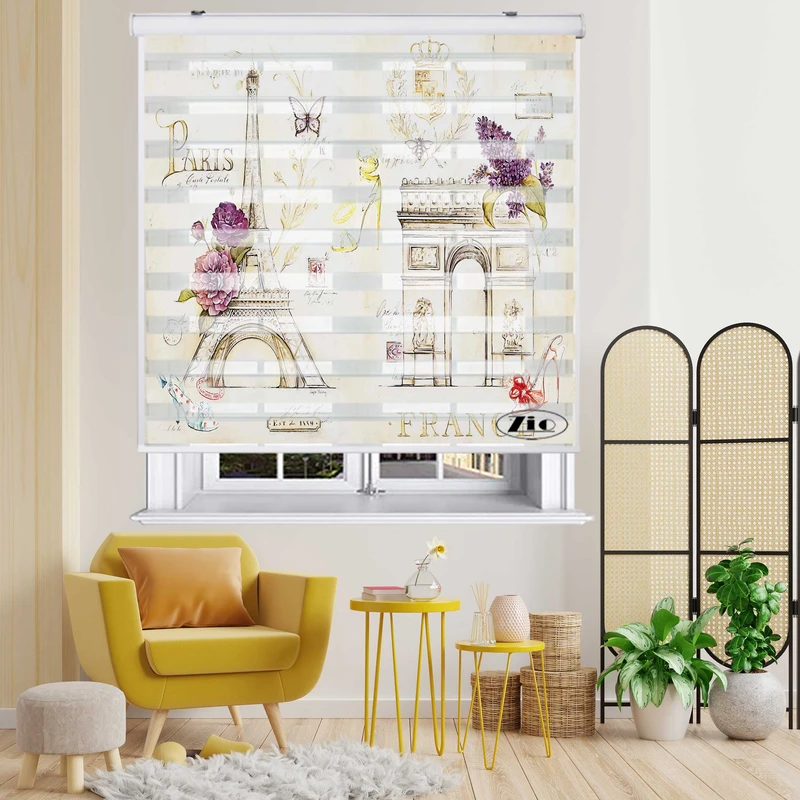 پرده زبرا زیو کد C2010 سایز 150x150 سانتی متر