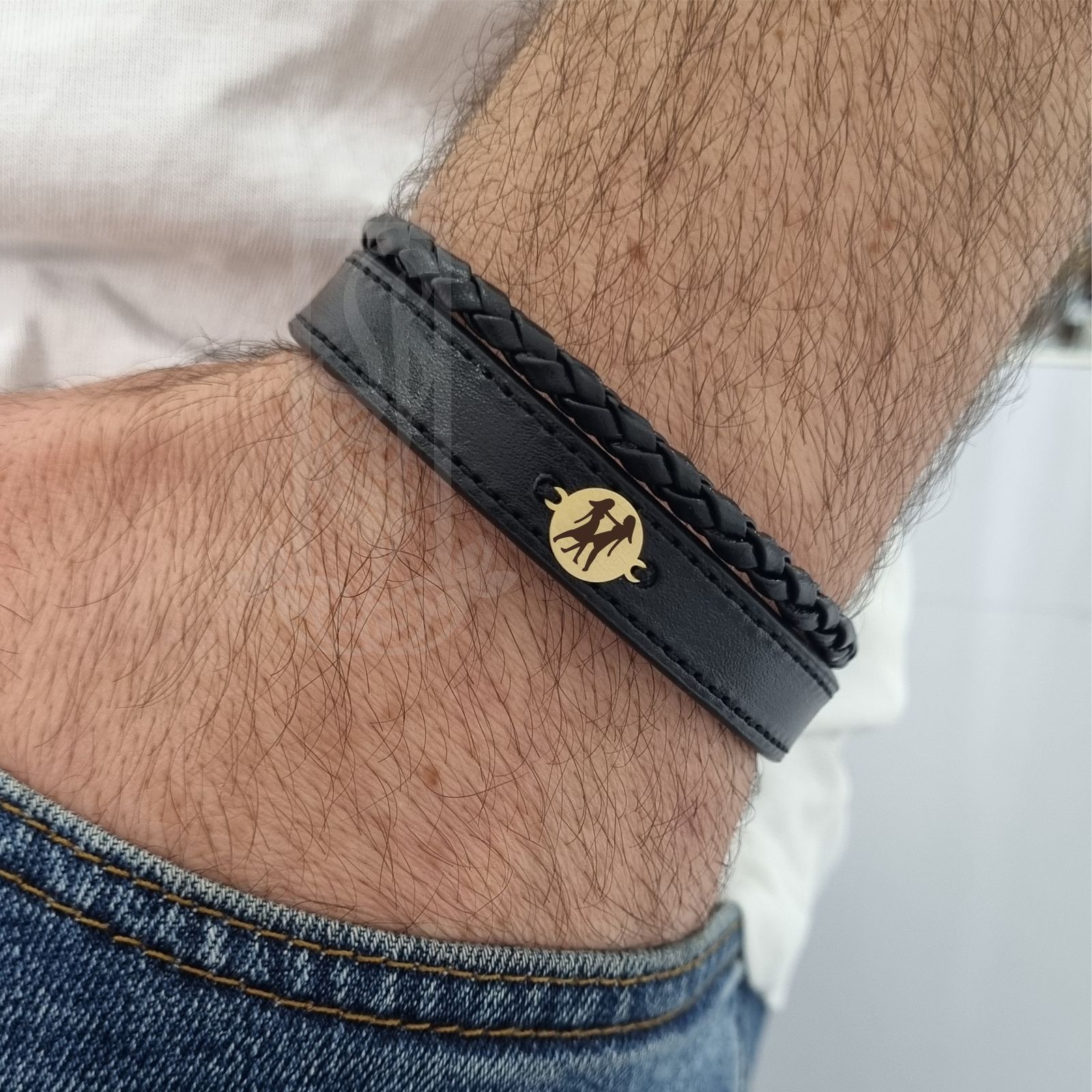 دستبند طلا 18 عیار مردانه لیردا مدل نماد ماه خرداد 829 - - 3