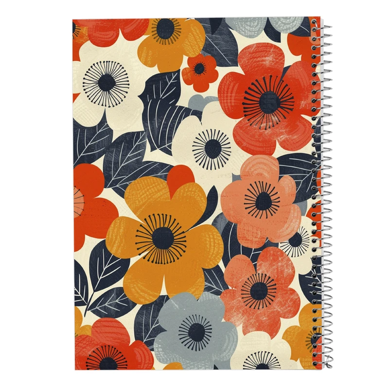 دفتر ژورنال نویسی 50 برگ مدوپد مدل نقطه ای طرح گل کد DF13306