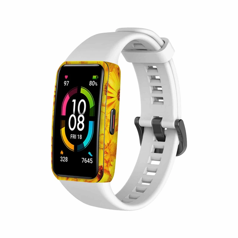  برچسب ماهوت طرح Yellow-Flower مناسب برای ساعت هوشمند هوآوی band 6