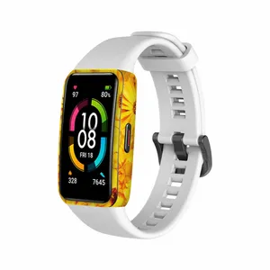 MAHOOT Yellow-Flower Cover Sticker for Huawei band 6 Smartwatch