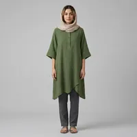 مانتو جلو بسته روی زانو زنانه مدل میکا کد 002
