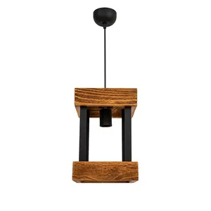 چراغ آویز چوبی مدل دیبانور کد 104A