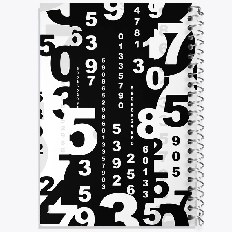 دفتر ژورنال نویسی 50 برگ خندالو مدل نقطه ای طرح اعداد ریاضی کد N556