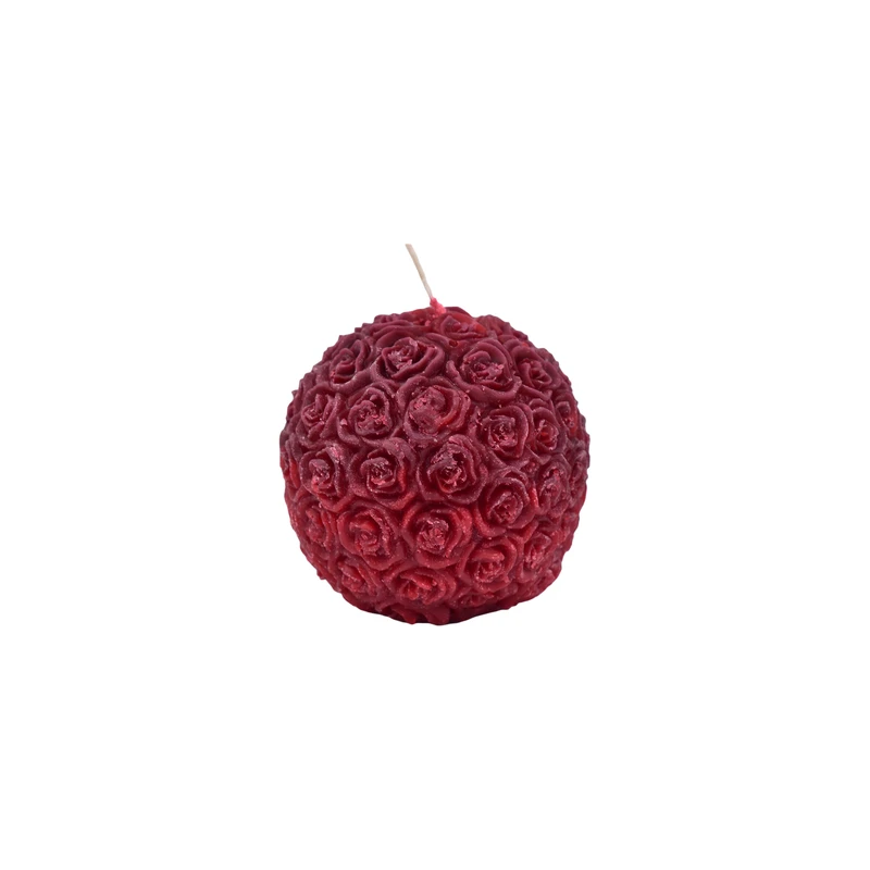 شمع دست ساز گالری تی تی ام مدل گوی رز کد 3120