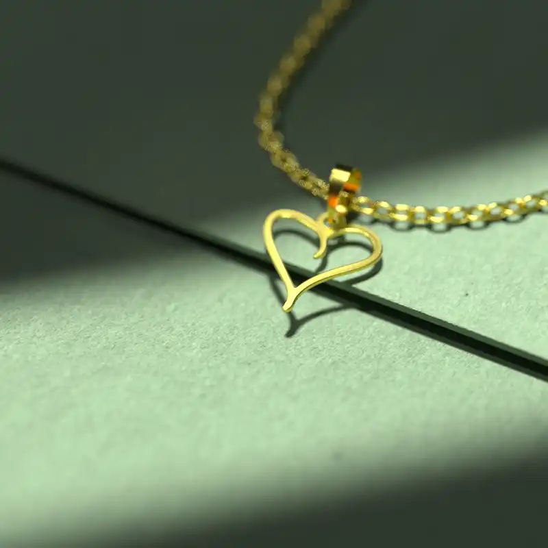 گردنبند طلا 18 عیار زنانه مدوپد مدل قلب کد E1046