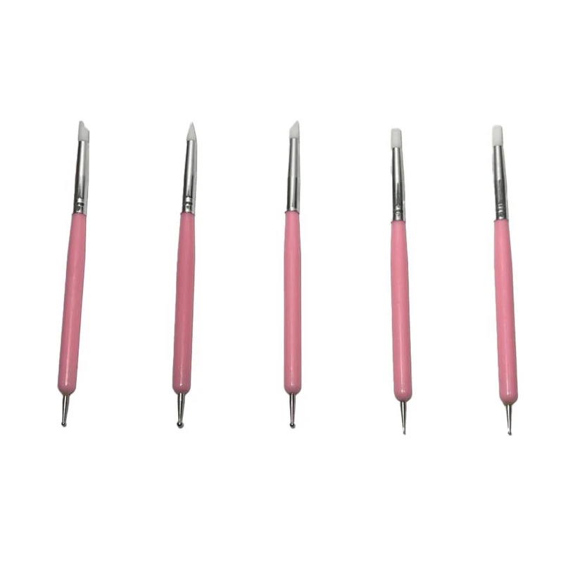 ابزار سفالگری مدل داتينگ سيليكوني كد yd-827 بسته 5 عددي