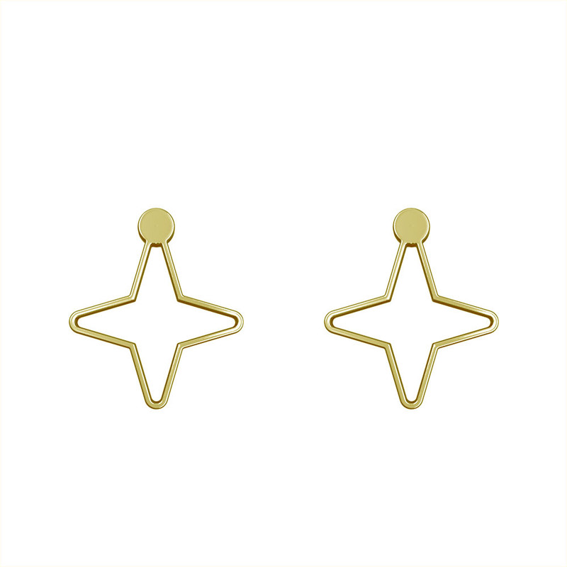 گوشواره طلا 18 عیار زنانه مدوپد مدل ستاره کد GA1-15552