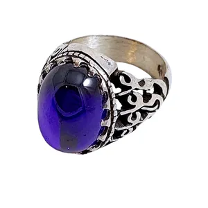 انگشتر نقره مردانه مدل لعل