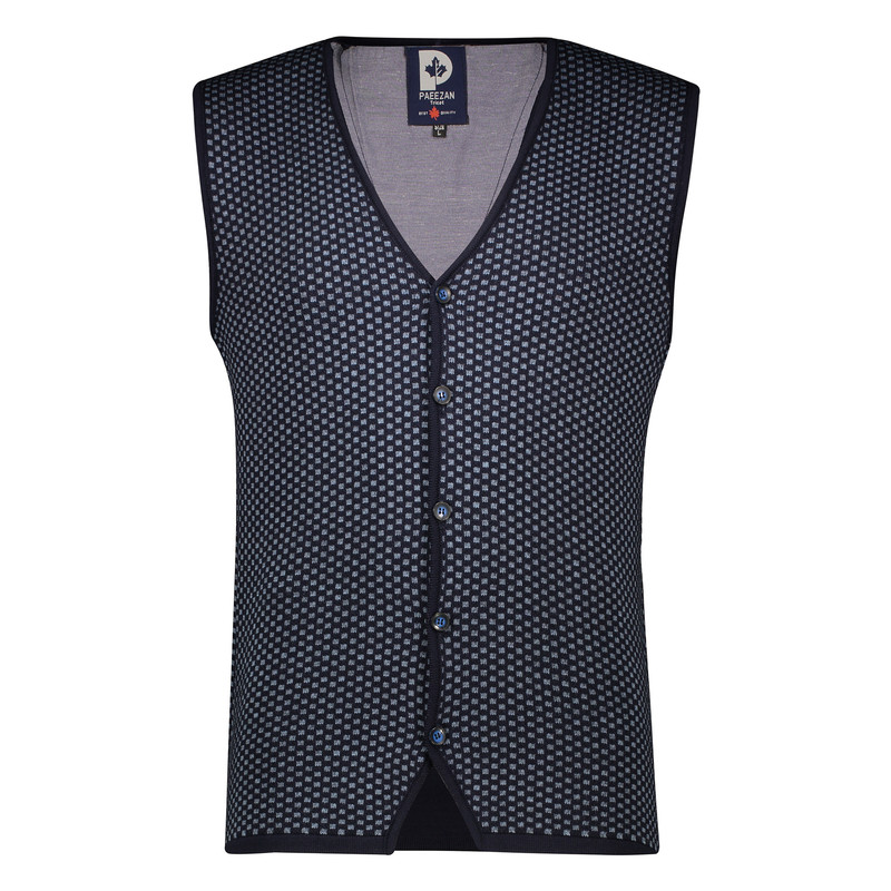 ژیله مردانه تریکو پاییزان مدل J800 رنگ سرمه‌ای