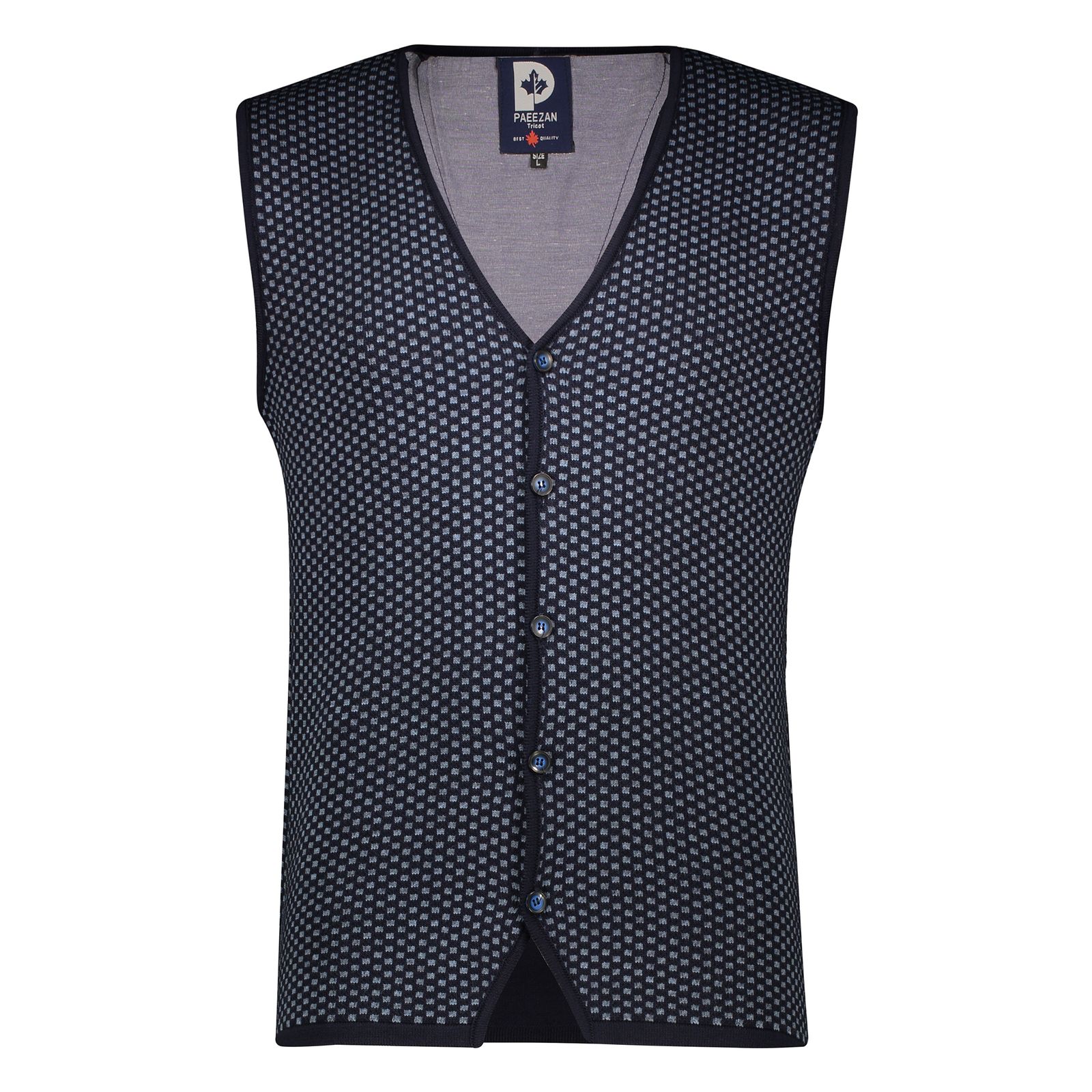 ژیله مردانه تریکو پاییزان مدل J800 رنگ سرمهای -  - 3