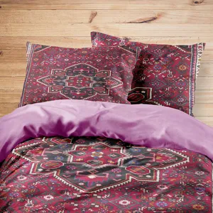 سرویس روتختی مدوپد طرح قالیچه بیجار لچک و ترنج مدل C-bijar42 یک نفره 4 تکه