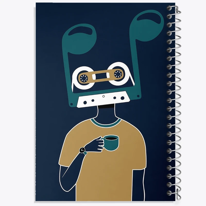 دفتر نقاشی 50 برگ خندالو طرح موسیقی کد F2906