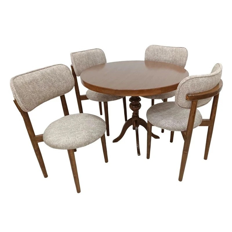 میز و صندلی ناهارخوری چهار نفره گروه تولید اسپیناس مدل T-W-204