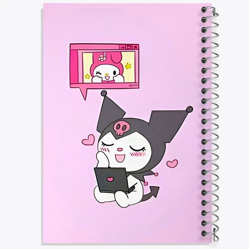 دفتر مشق 100 برگ خندالو طرح کرومی (Kuromi) کد N4799