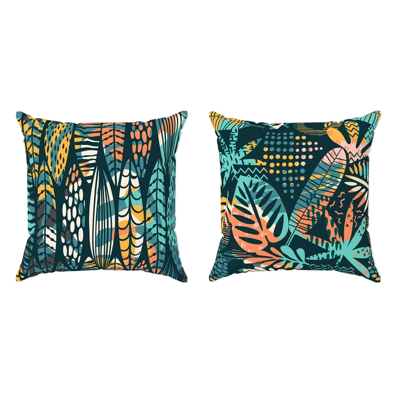 کاور کوسن مدل مخمل طرح استوایی کد 5155-5153 مجموعه دو عددی