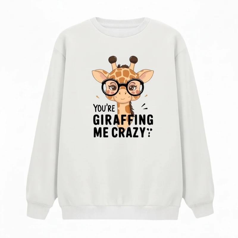 سویشرت زنانه مدل زرافه عینکی کد v4 