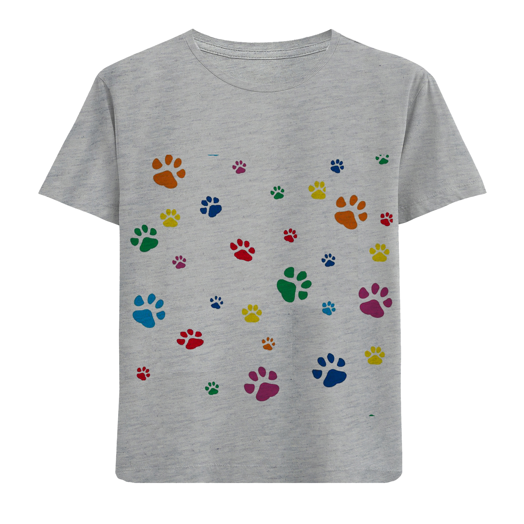 تی شرت آستین کوتاه دخترانه مدل ردپا D261