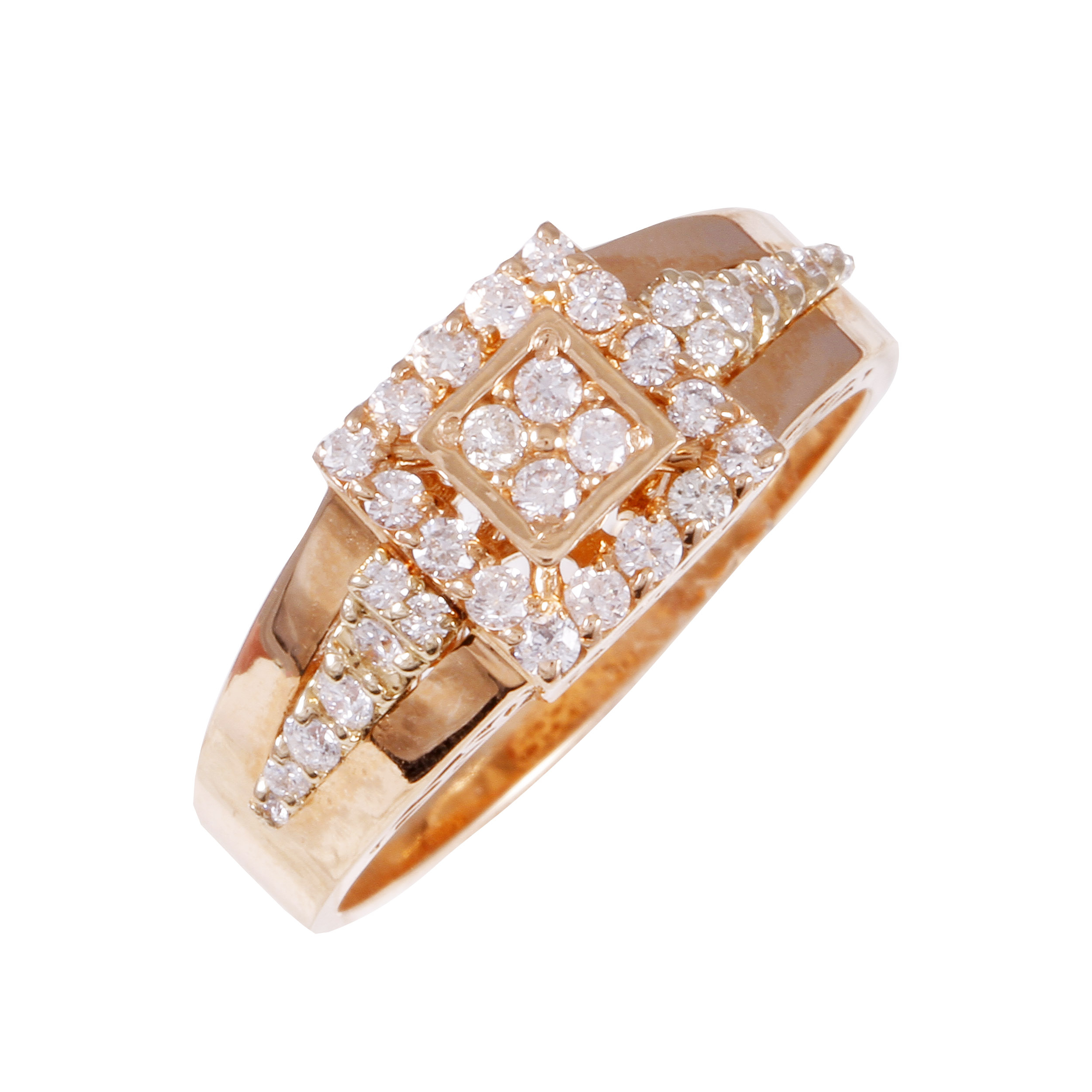 انگشتر طلا 18 عیار زنانه جواهری گاندی مدل 29583