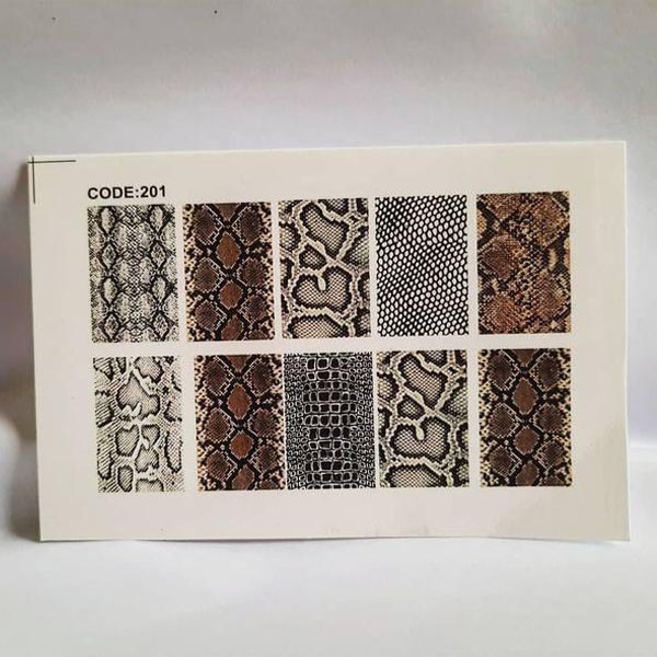 استیکر طراحی ناخن مدل پوست ماری کد C201 استیکر طراحی ناخن مدل پوست ماری کد C201