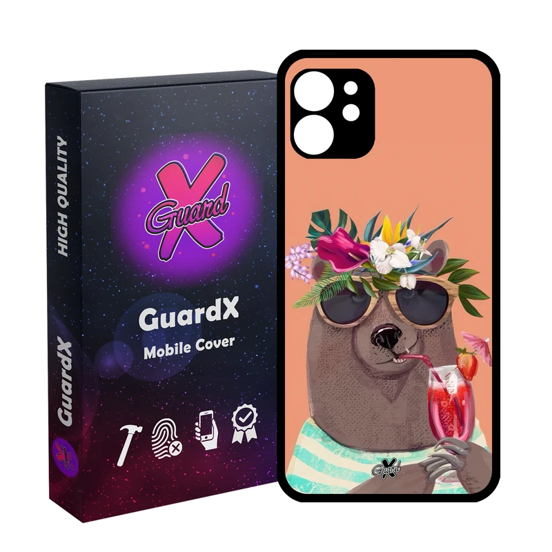 کاور گارد ایکس طرح خرس مدل Glass10645 مناسب برای گوشی موبایل اپل iPhone 11