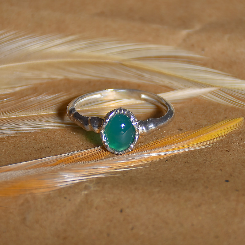 انگشتر نقره زنانه نقره جات لطفی مدل عقیق کد ANZS07E09