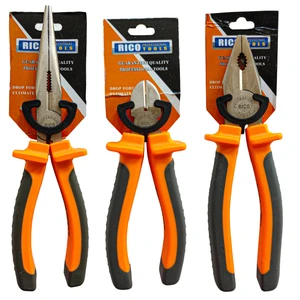 انبر دست و انبر دم باریک و انبر سیم چین ریکو تولز مدل PROFESSIONAL TOOLS سایز 8 اینچ