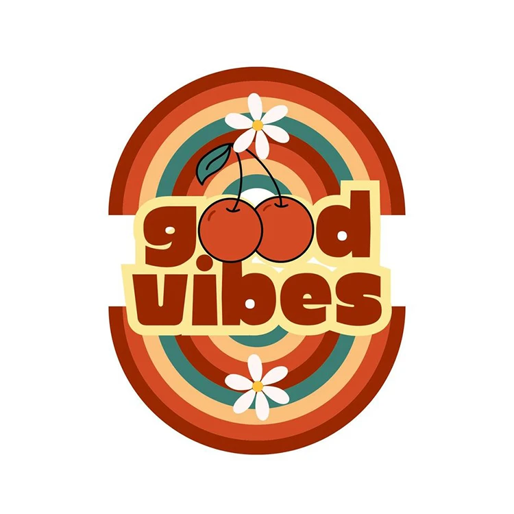 استیکر پارچه و لباس پاد آفرین مدل انگیزشی حس خوب کد 649