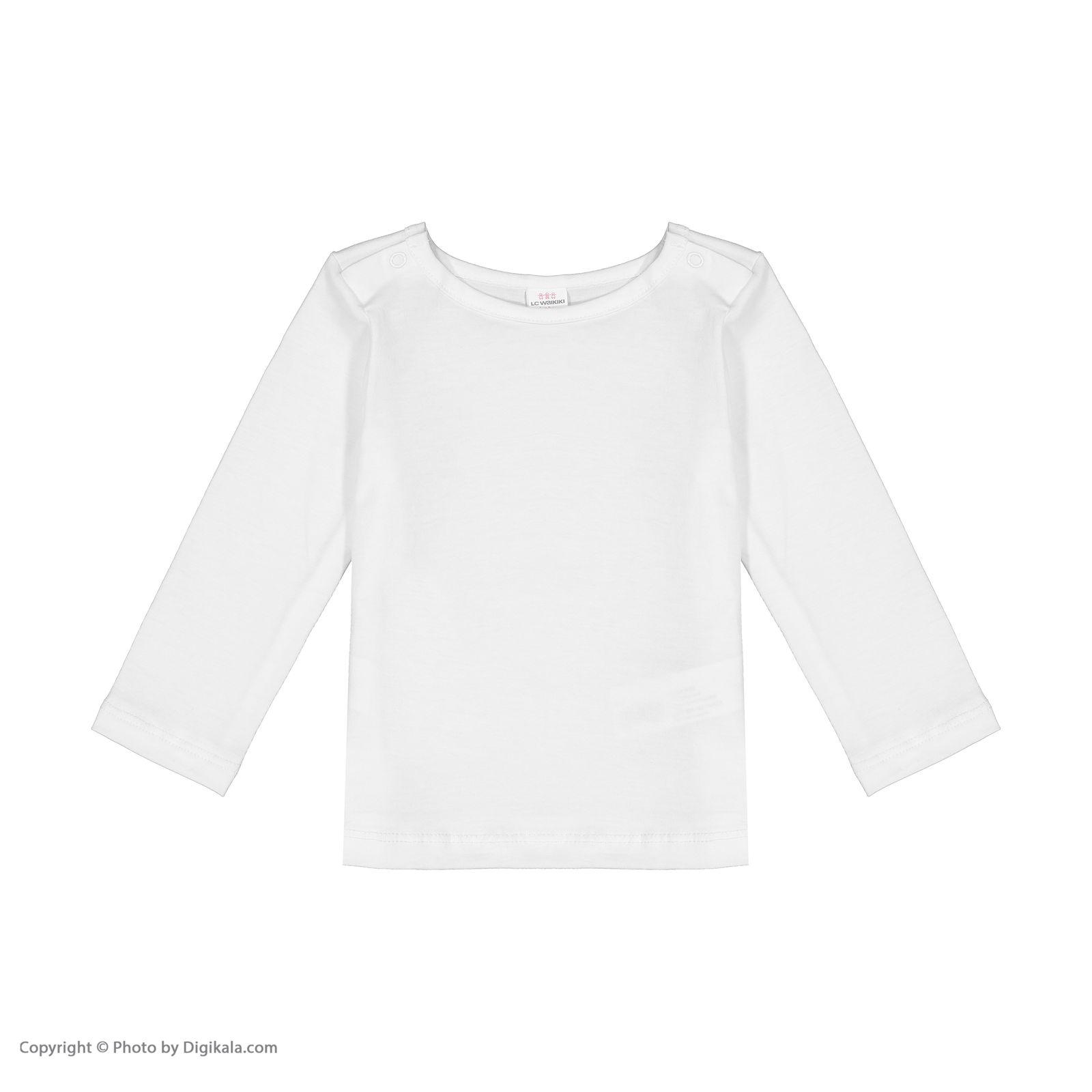 تی شرت نوزادی دخترانه ال سی وایکیکی مدل 0SI384Z1-E5X-OPTICWHITE -  - 2