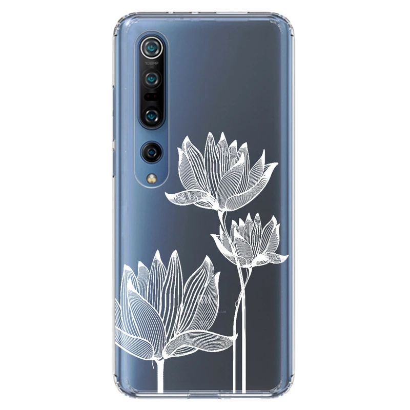 کاور مگافون طرح گل مدل C47-W مناسب برای گوشی موبایل شیائومی Mi 10 5G / Mi 10 Pro 5G