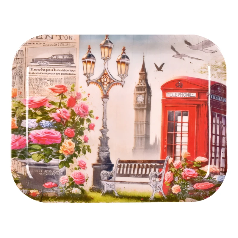 سینی بدون دسته مهروز مدل 7771 لندن سایز 25×33 سانتی متر