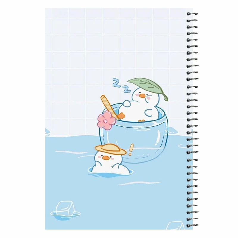 دفتر مشق 80 برگ سیمی مدل اردک‌های بامزه کد m