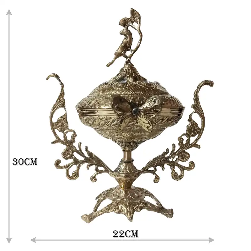 شکلات خوری برنزی مدل دسته دار کد 1300