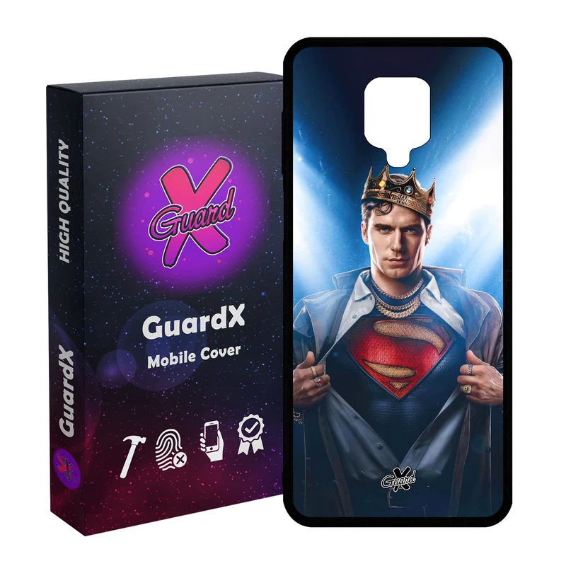 کاور گارد ایکس طرح سوپرمن مدل Glass10598 مناسب برای گوشی موبایل شیائومی Redmi Note9 Pro/Note 9 Pro Max/Redmi Note 9S/MI Poco M2 Pro