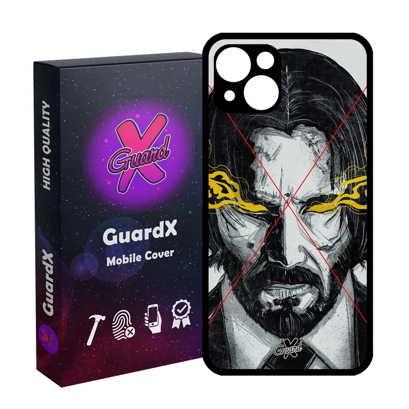کاور گارد ایکس طرح John Wick مدل Glass10158 مناسب برای گوشی موبایل اپل iPhone 13