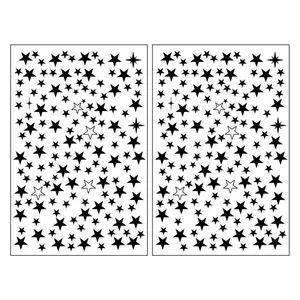 برچسب لنز ناخن طرح ستاره کد STAR N24 مجموعه 2 عددی