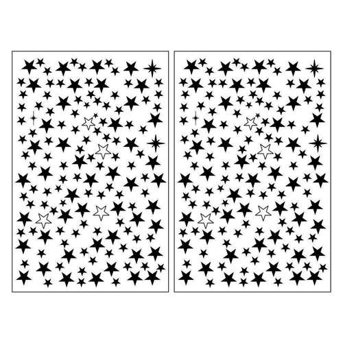 برچسب لنز ناخن طرح ستاره کد STAR N24 مجموعه 2 عددی
