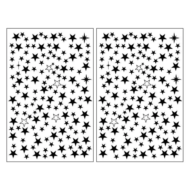 برچسب لنز ناخن طرح ستاره کد STAR N24 مجموعه 2 عددی
