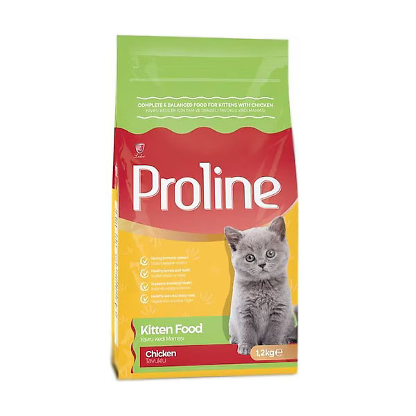 غذا خشک گربه نابالغ پرولاین مدل کیتن طعم مرغ وزن 1200 گرم