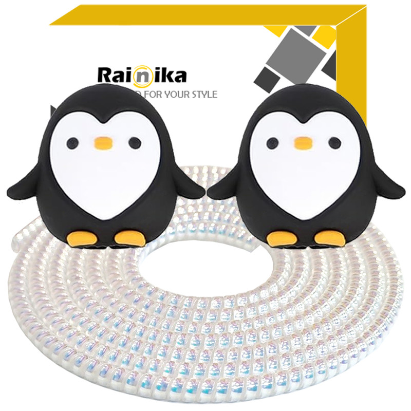 محافظ کابل شارژ و هندزفری رینیکا مدل Penguin Bla KK 03 مجموعه 3 عددی