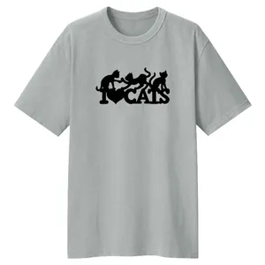 تی شرت لانگ زنانه مدل پیشی ها کد LL150 رنگ طوسی