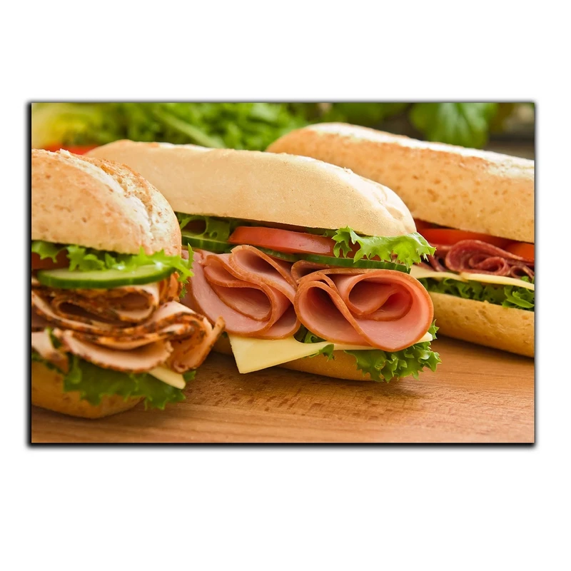 تابلو شاسی بکلیت طرح فست فود ساندویچ ژامبون مدل SH-4982