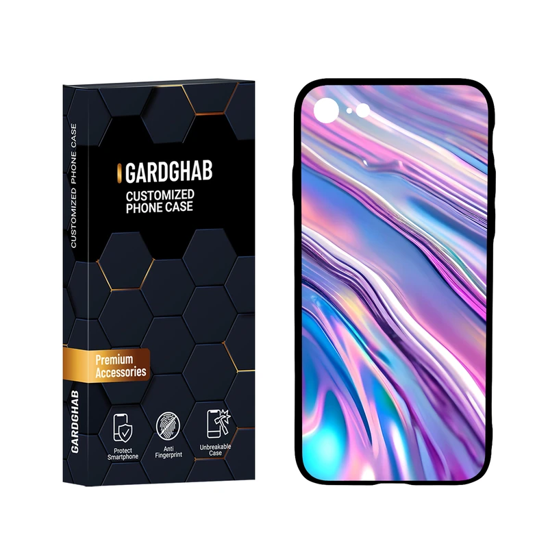  کاور گارد قاب مدل پشت گلس ساده مناسب برای گوشی موبایل اپل iPhone 7 / 8 / SE 2020 / SE 2022