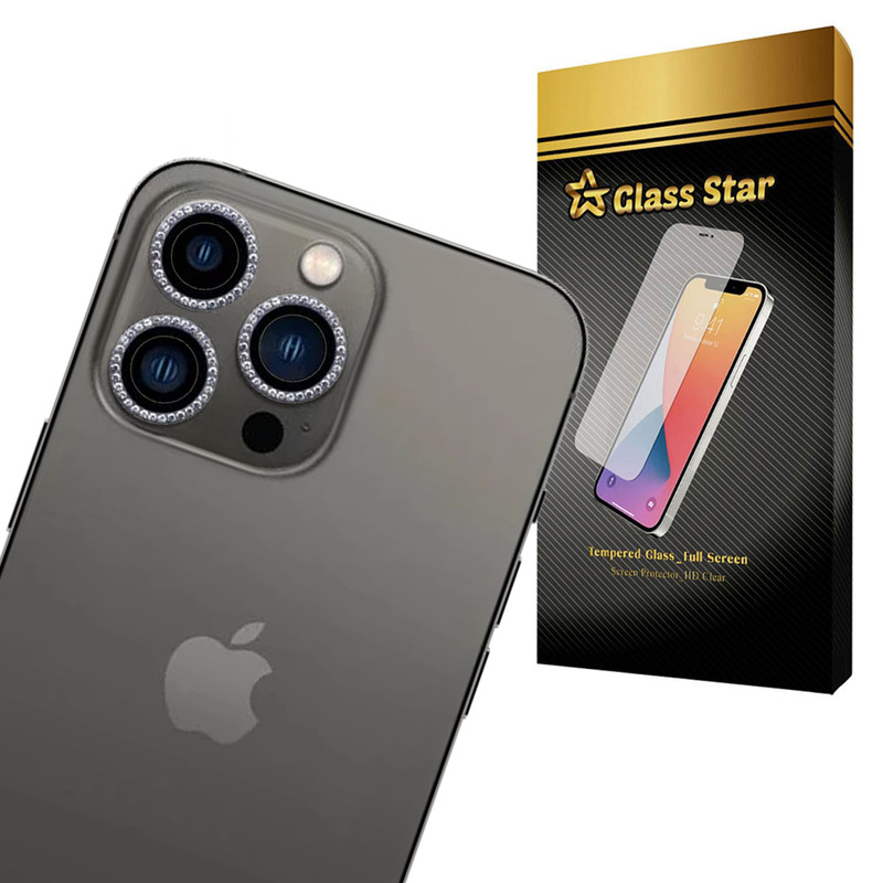 محافظ لنز دوربین گلس استار مدل DIAMONDS مناسب برای گوشی موبایل اپل iPhone 14 Pro Max