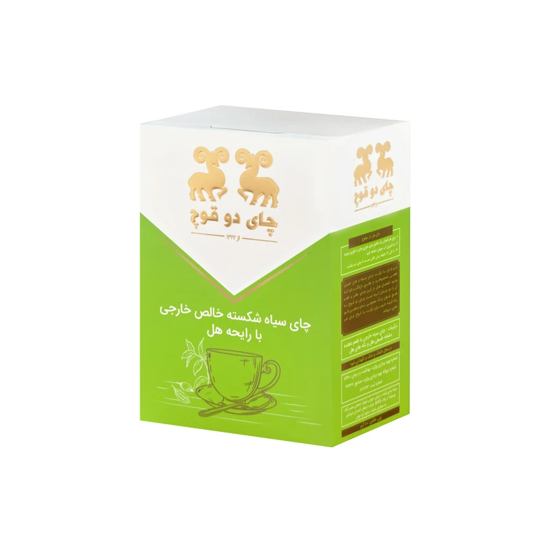چای سیاه خارجی شکسته هل دو قوچ - 100 گرم
