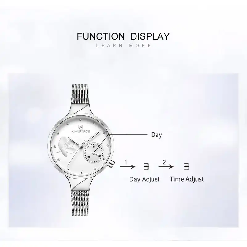 ساعت مچی عقربه ای زنانه نیوی فورس مدل 5001s کد 02