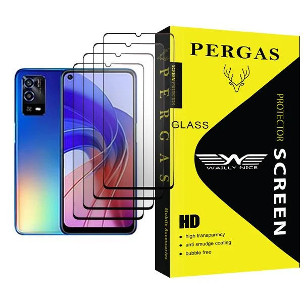 محافظ صفحه نمایش وایلی نایس مدل Pergas Glass MIX004 مناسب برای گوشی موبایل اوپو A55 بسته چهار عددی