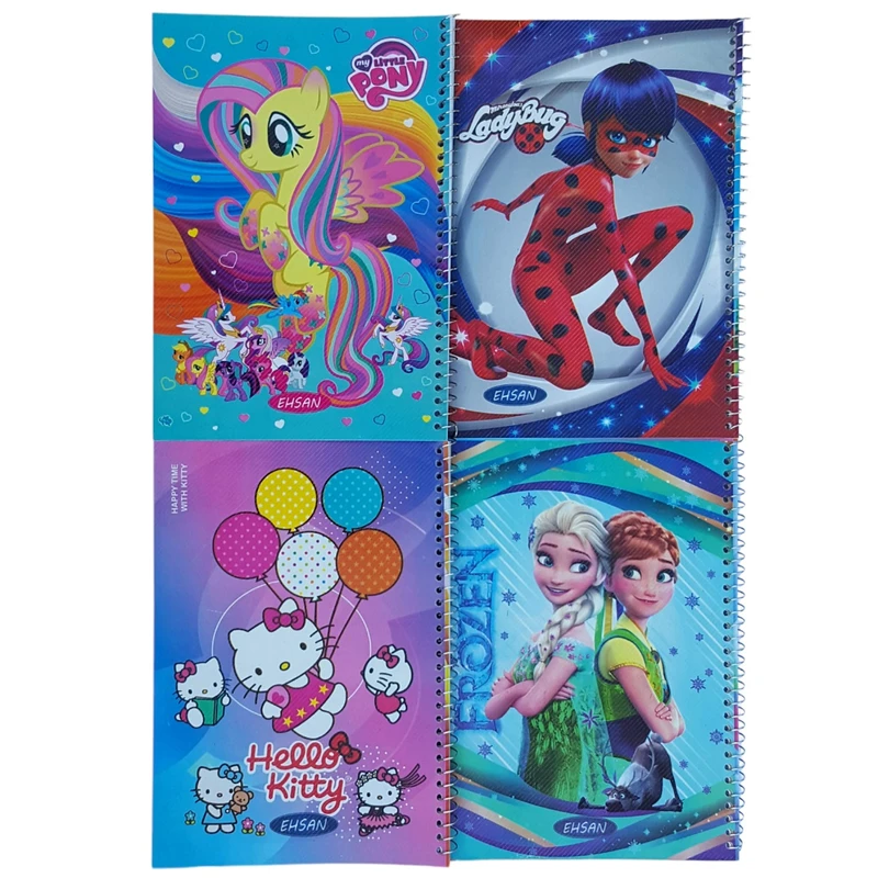 دفتر مشق 50 برگ احسان مدل انیمیشنی فانتزی کد WALT149 مجموعه 4 عددی