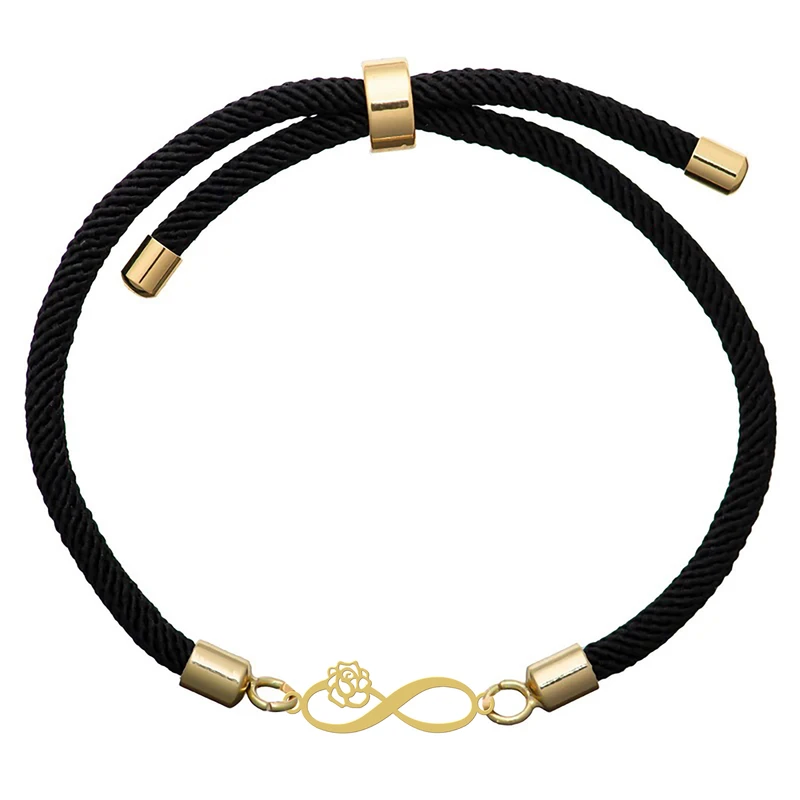 دستبند زنانه هایکا مدل بی نهایت و گل کد d.ha308