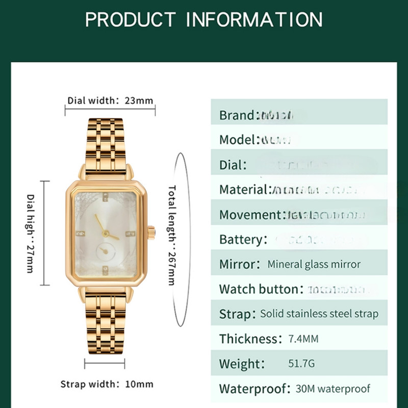 ساعت مچی عقربه‌ای کوارتز زنانه مدل لوکس بند استیل کد ۱